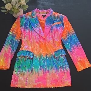 Nasty Gal Vibrant Sequin Blazer